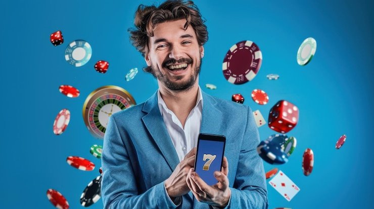Layar login aplikasi komslot di perangkat Android